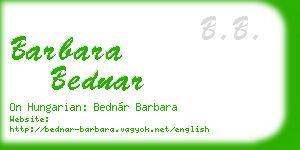 barbara bednar business card
