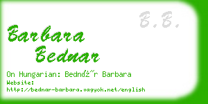 barbara bednar business card